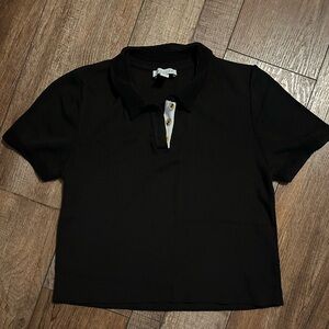 Topshop Black Button Down Shirt